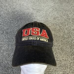 Legacy Hat Cap Snap Back Mens One Size Black USA Embroidered Cotton Adjustable